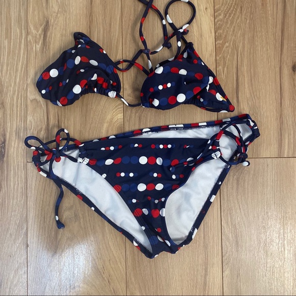 billabong polka dot bikini